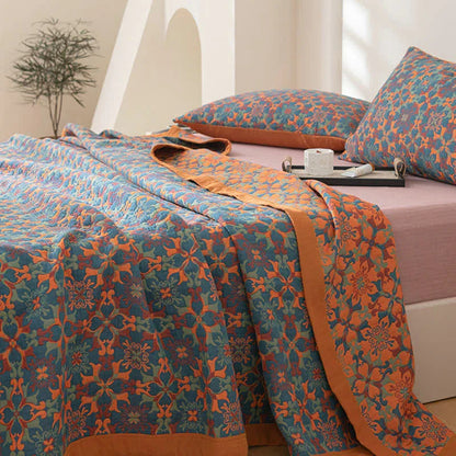 Tagesdecke mit orientalischem Blumenmuster, 6-lagig | Für Bett und Sofa