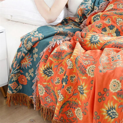 Wendedecke mit floralem Muster | Für Sofa und Bett