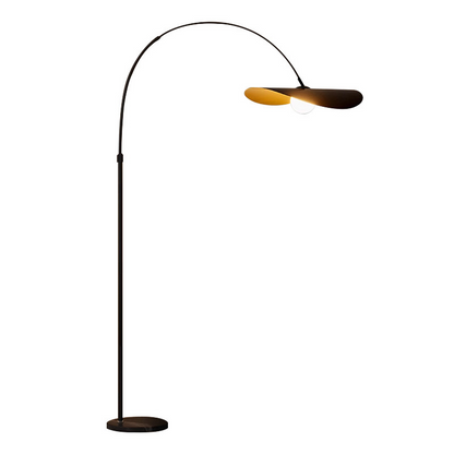 Bogenlampe mit ovalem Schirm