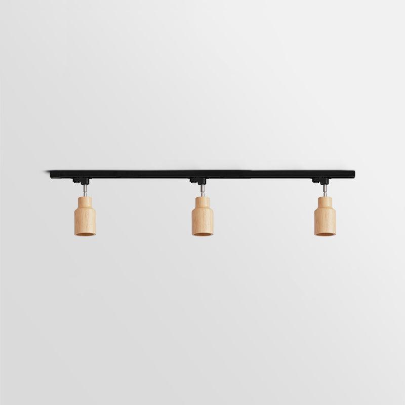 Deckenlampe mit Holz-Spots