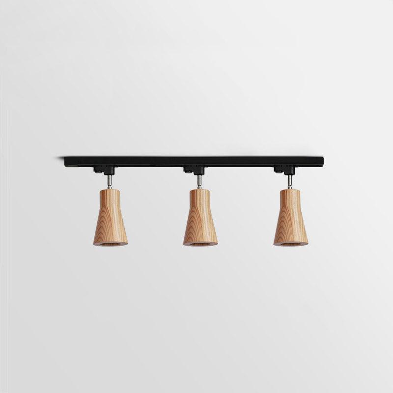 Deckenlampe mit Holz-Spots