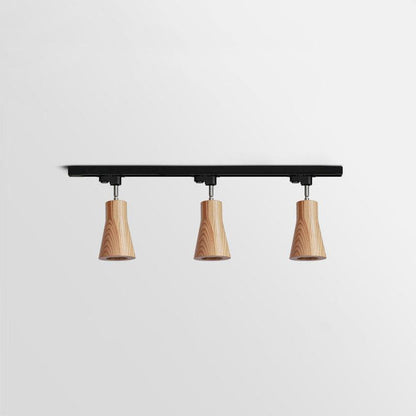 Deckenlampe mit Holz-Spots