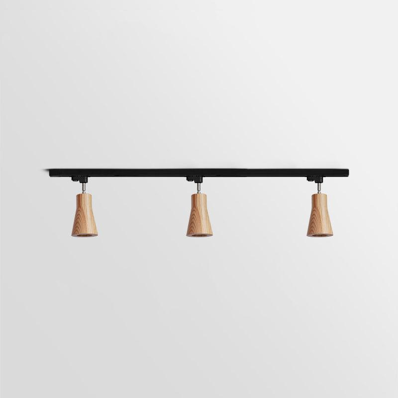 Deckenlampe mit Holz-Spots