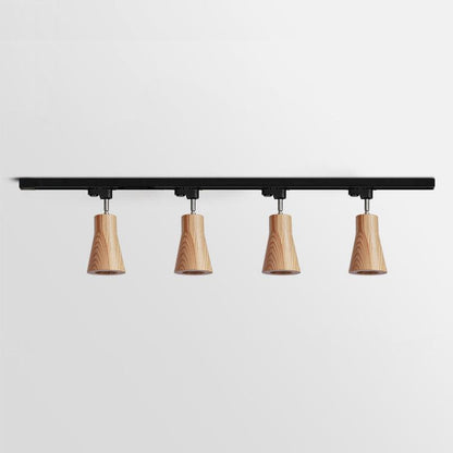 Deckenlampe mit Holz-Spots