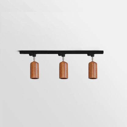 Deckenlampe mit Holz-Spots