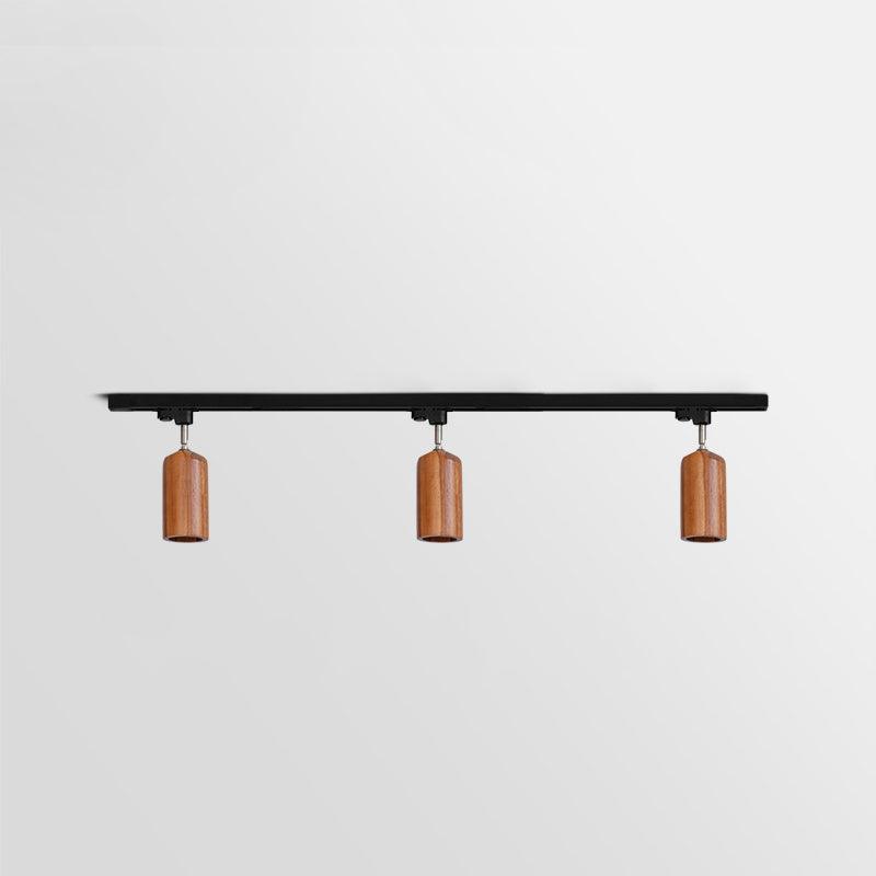 Deckenlampe mit Holz-Spots