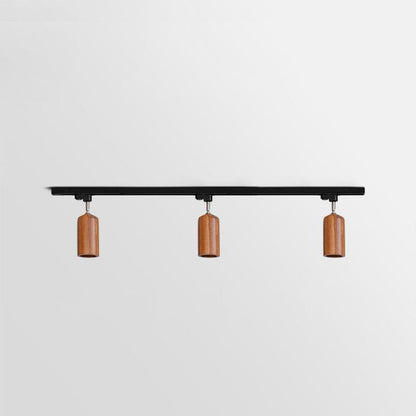 Deckenlampe mit Holz-Spots