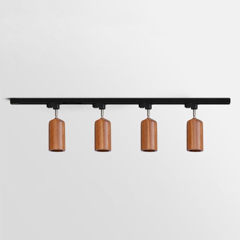 Deckenlampe mit Holz-Spots