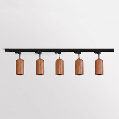 Deckenlampe mit Holz-Spots