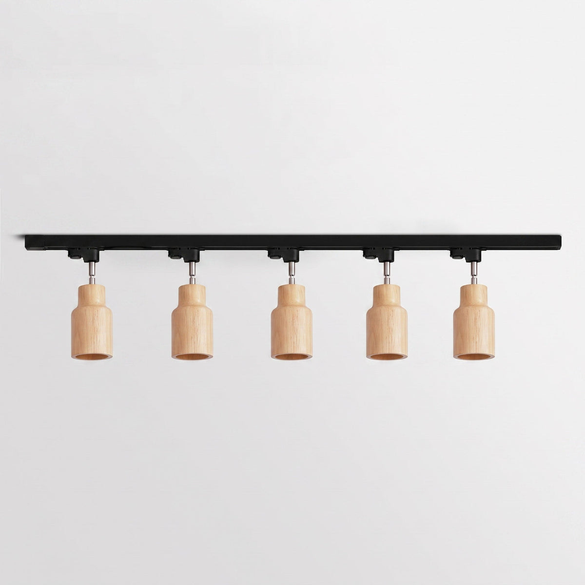 Deckenlampe mit Holz-Spots