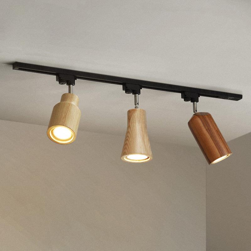 Deckenlampe mit Holz-Spots