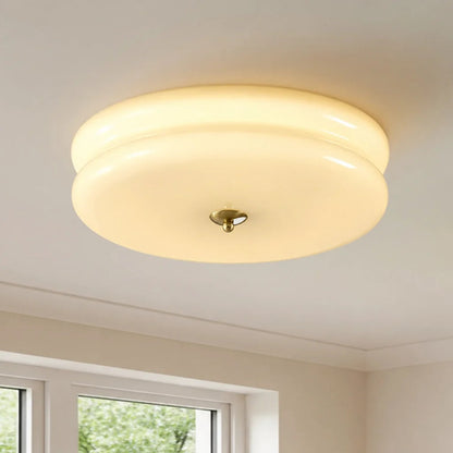 Deckenlampe zweistufiger Glasschirm