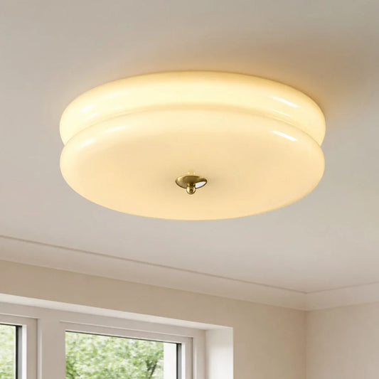 Deckenlampe zweistufiger Glasschirm