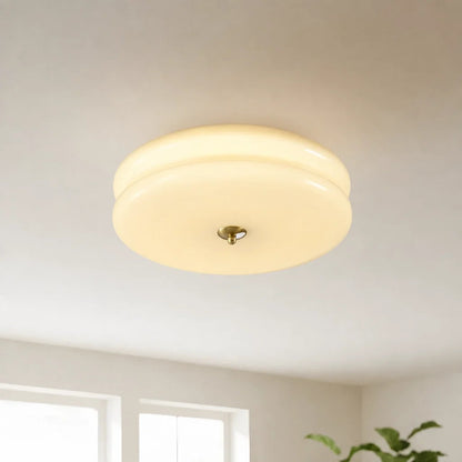 Deckenlampe zweistufiger Glasschirm