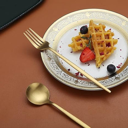 5-teiliges Besteck-Set aus Edelstahl mit matter Oberfläche | Für 4 bis 16 Personen