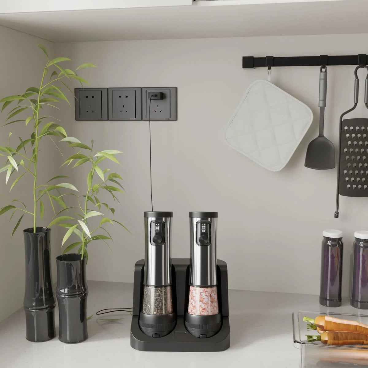 Elektrisches Mühlen-Set mit Ladestation