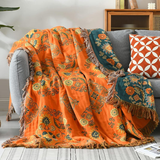 Wendedecke mit floralem Muster | Für Sofa und Bett