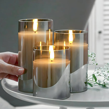 LED Kerze Glas