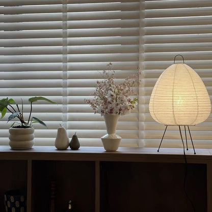 Stehlampe Reispapier Japandi