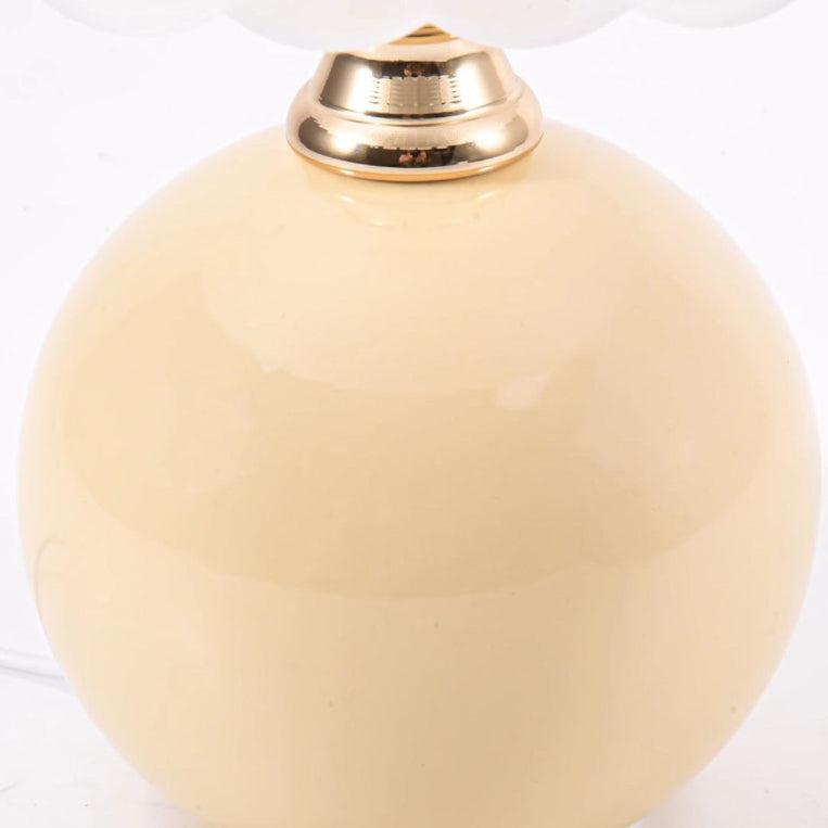 Tischlampe mit Glasschirm